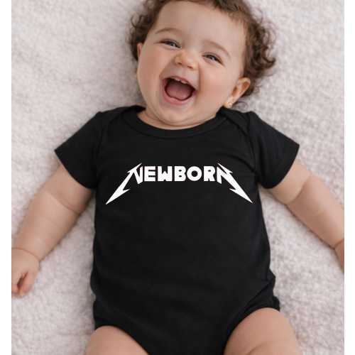 Metal Fan Baby Bodysuit: "Newborn" Lil Rocker Outfit