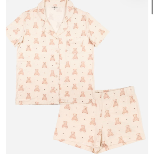 Womens PJ's Short Sleeve (Teddy) – Snuggle & Slumber