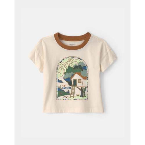 Baby 'Get Outside' Graphic Tee - Cream | Carter's
