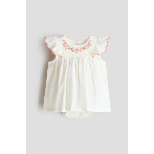 Cotton Bodysuit Dress, Newborn