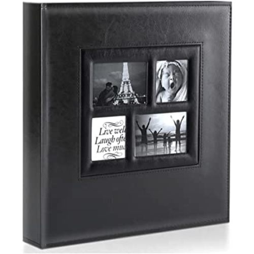 Ywlake Photo Album 4x6 500 Pockets Photo, Extra Large Capacity Family Wedding Picture Albums Holds 500 Horizontal and Vertical Photos Black