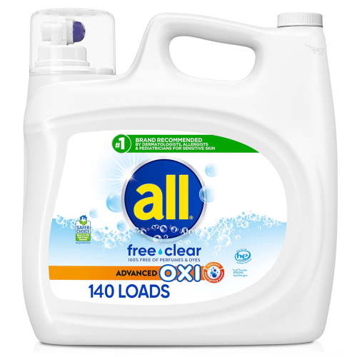 all Liquid Laundry Detergent, with Advanced OXI Stain Removers, 208oz, 140 loads