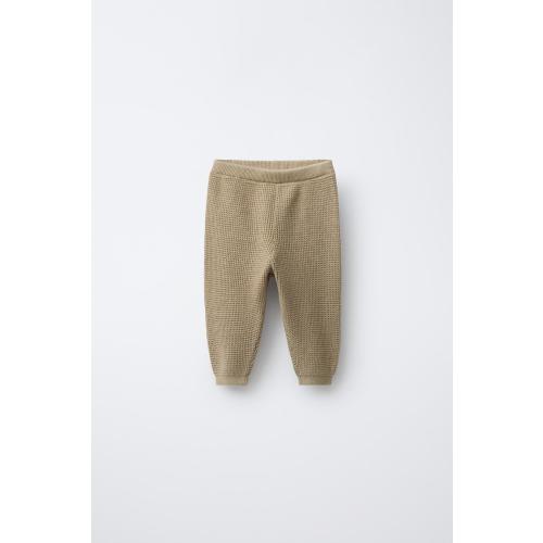 POCKET WAFFLE KNIT PANTS - Greenish | ZARA United States