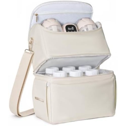 Breastmilk Cooler Bag, Breast Pump Bag for Baby Bottles Up to 9 Oz