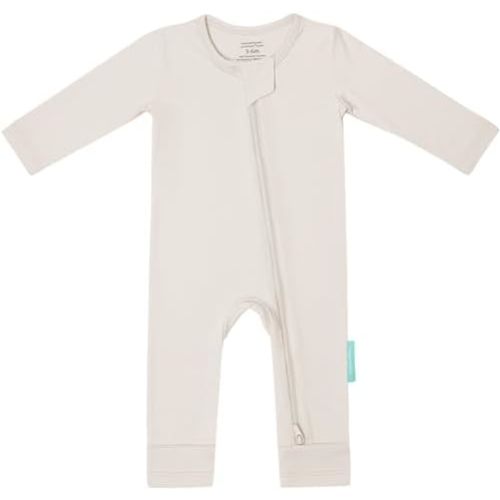 PurComfy Baby Long Sleeve Romper Jumpsuit, Premium Soft Rayon One Piece Pajamas Boy Girl 2-Way Zipper Coverall Sleeper