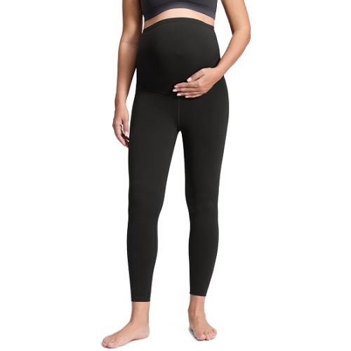 CRZ YOGA Maternity Leggings 25" | Butterluxe, Extremely Soft, Gentle Compression, Yoga, Super High Rise, U-shaped Belly, Pregnancy and Postpartum