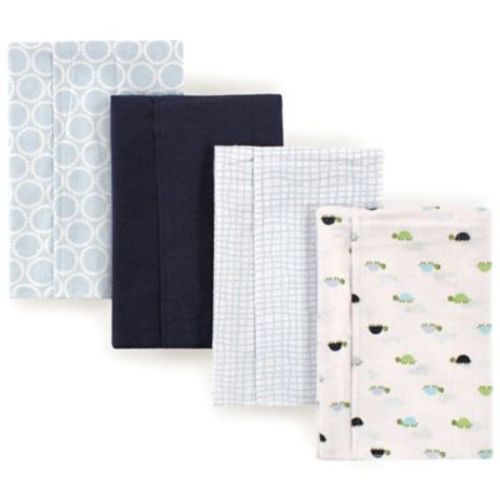 Luvable Friends® 4-Pack Turtle Burp Cloth Set in Blue - BLUE - 4 PACK