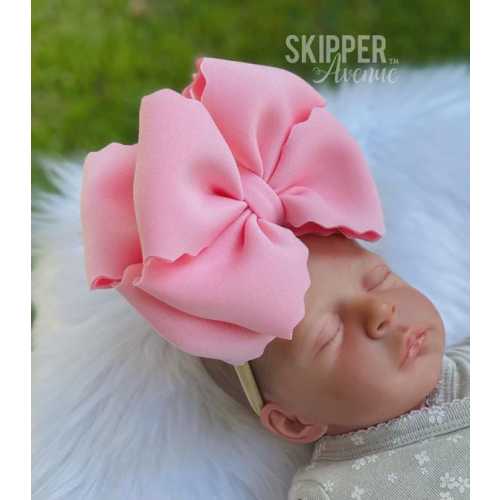 30+ Colors! SCALLOP BOUTIQUE Puff Bows • Custom Size Bows | Stand-Up Double Stack Bows | Big Bow Headbands | Baby Big Bows