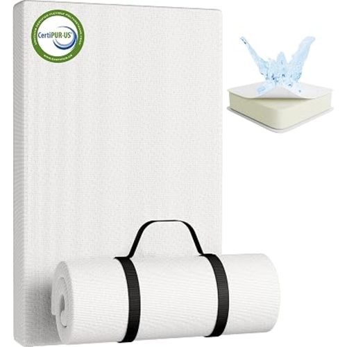 YENING Breathable Pack and Play Mattress Pad 38x26 Waterproof Baby Mattress for Pack N Play Matress Topper Waterproof with Strap