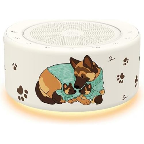Kipcush White Noise Machine for Baby & Adults, Sleep Sound Machine with 30 Soothing Sounds, 8-Color Night Light, Memory Function, White Noise for Sleeping, Nursery, Office, Travel, Relaxation