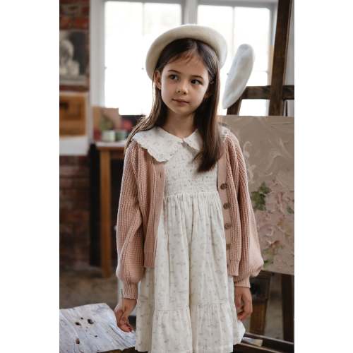 Organic Cotton Muslin Christabel Dress - Solange Snow
