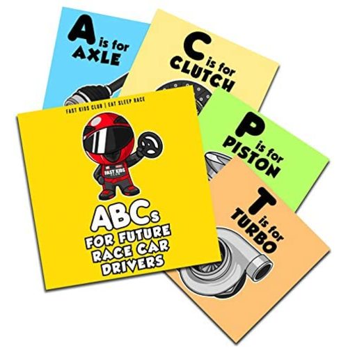 ABC's For Future Race Car Drivers Alphabet Book (Baby Book, Children's Book, Toddler Book, Kids Book)