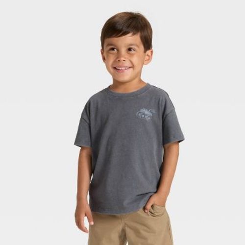 Toddler Boys' Short Sleeve Oversized T-Shirt - Cat & Jack™ Black 3T