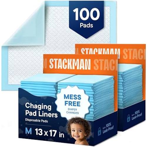 Amazon.com: Disposable Changing Pads [100-Pack] Diaper Pad for Baby, Puppy & Dog - Pee & Wee Underpads - Chux Potty Training Liner - Changing Table Cover - 17"x13" Leak-Proof Liners for Incontinence & Travel Use