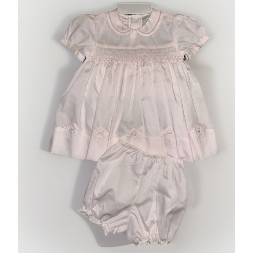 Pink Feltman Smocked Embroidered Dress 6 Months