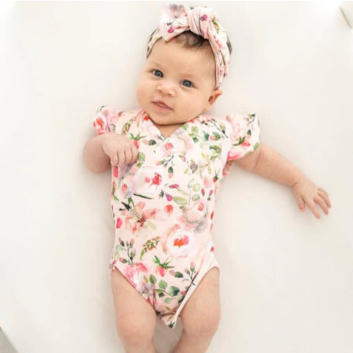 FLUTTER SLEEVE WINGED BODYSUIT