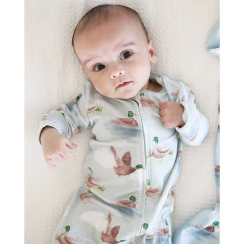 Boy Zipper Footies | Little Duckling