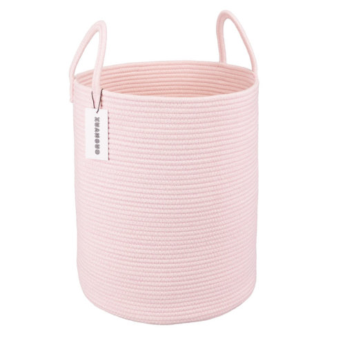 Dakota Fields Rope Laundry Basket Hamper For Clothes Decorative Woven Storage Basket For Living Room Bedroom Boho Tall Rope Baskets For Blanket Toys Baby Nursery Hamper Bin Large | Wayfair