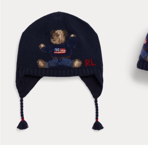 Polo Bear Cotton Earflap Hat