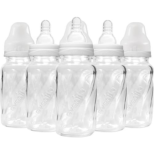 Evenflo Feeding Classic Glass, Twist Bottles, 4 Oz, 6 Bottles.