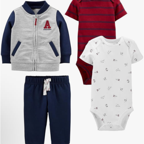 Simple Joys by Carter's baby-boys 4-piece Jacket, Pant, and Bodysuit Set