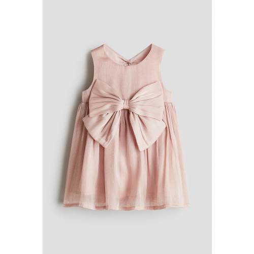 BOW-DETAIL ORGANZA DRESS