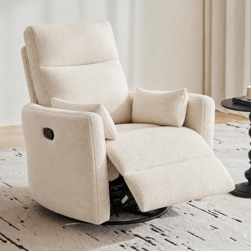 Ebern Designs Sherry 34'' Upholstered Manual & Power Swivel Recliner Rocker with USB Port & Reviews | Wayfair