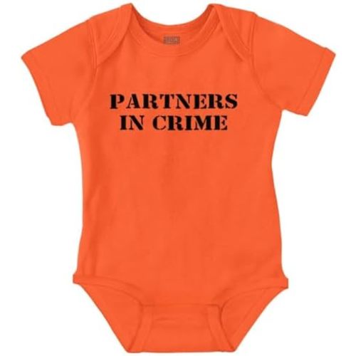 Brisco Brands Partners in Crime Funny Baby Romper Boys or Girls