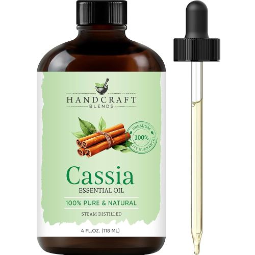 Handcraft Blends Cassia Essential Oil – Huge 4 Fl Oz – 100% Pure and Natural – Premium Grade Essential Oil for Diffuser and Aromatherapy, Skin, Massage, Candle and Soap Making Fragrance