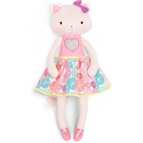B. toys – Plush Cat Baby Doll with Ballet Tutu & Sparkly Shoes – 15-Inch Soft Cuddly Stuffed Animal Baby Toys for Toddlers – Machine Washable Kitty for Bedtime, Playtime & Nursery