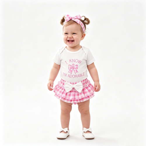 3-6 Months AceBaby Infant Baby Girl Summer Letter Embroidery Outfit,95% Cotton