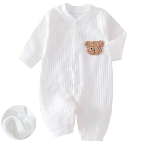 Baby Newborn Romper Clothes, 100% Cotton Long Sleeve Romper Newborn Infant Baby Bodysuit Jumpsuit for Boys Girls