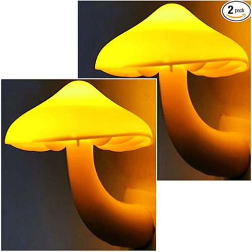 AUSAYE 2Pack Mushroom Night Light Plug in Lamp,Led Lights for Adults Kids Baby Children NightLight Wall Decor Lamp Bedroom Bathroom,Toilet,Stairs,Kitchen,Hallway