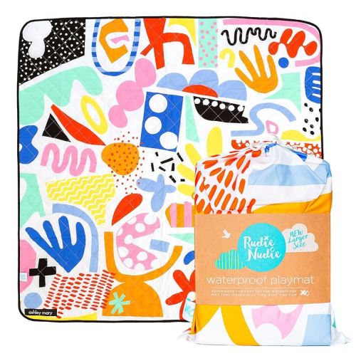 Waterproof Playmat for Babies, Toddler, Kids, Boys & Girls - Lightweight, Portable & Foldable Baby Play Mat - Waterproof Activity Playmats (Pop Pip Pow)