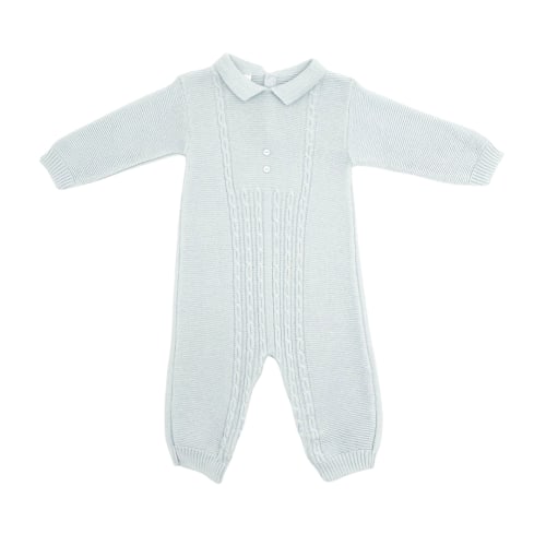 Light Blue Cable Knit Jumpsuit 3M