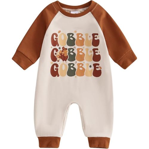 MoZiKQin Baby Halloween Outfit Boy Girl Pumpkin Patch Romper Jumpsuit Long Sleeve Playsuit Newborn Fall Winter Clothes