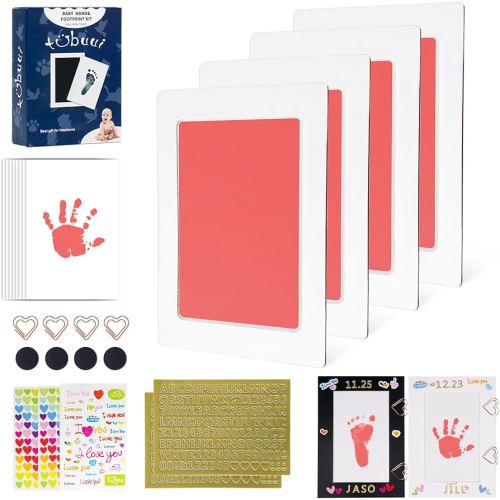 Inkless Baby Hand and Footprint Kit,Clean Touch Ink Pad for Baby Footprint Kit,No Mess Dog Paw Print Kit,DIY Footprint Ink for Baby Keepsake Gifts for Boys and Girls