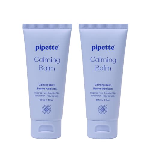 Pipette Calming Balm, 2 Fl Oz (Pack of 2), Multipurpose Dry Skin Relief, Squalane Moisturizer, Fragrance‑Free for Sensitive Skin