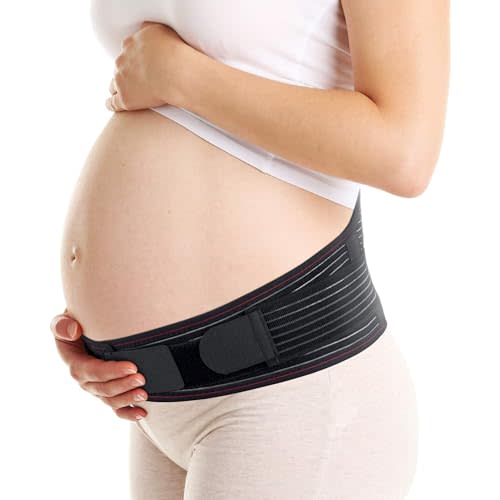 ORTONYX Maternity Support Belt for Women, Back and Abdoment Support Brace | Back, Pelvic, Hip, Abdomen Pain Relief. Abdominal Binder for Pregnancy - Belly Band for Pelvic, Waist & Lower Back. S/M