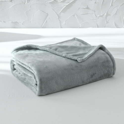 Mainstays Super Soft Plush Blanket, Gray, Twin, Adult/Teen