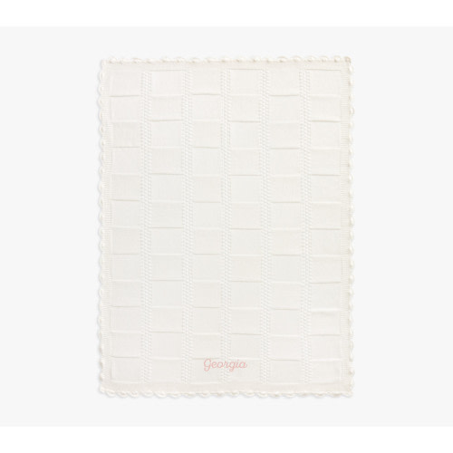 Patchwork Organic Cotton Knit Baby Blanket