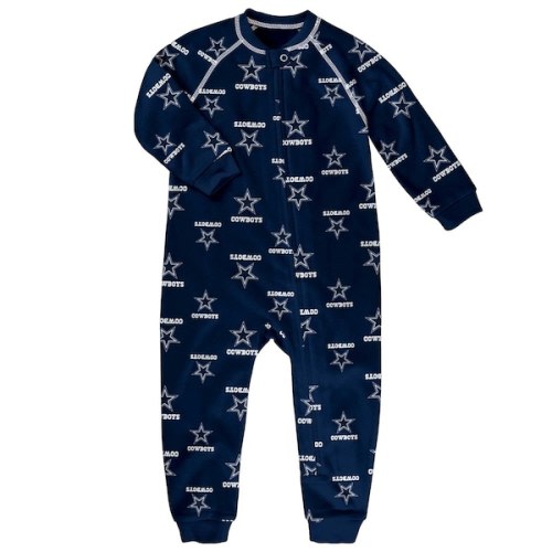 Dallas Cowboys Toddler Allover Print Raglan Full-Zip Jumper - Navy