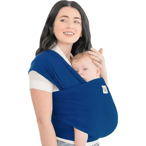 KeaBabies Baby Wrap Carrier - All in 1 Original Breathable Baby Sling, Lightweight,Hands Free Baby Carrier Sling, Baby Carrier Wrap, Baby Carriers for Newborn, Infant, Baby Wraps Carrier (Cobalt Blue)