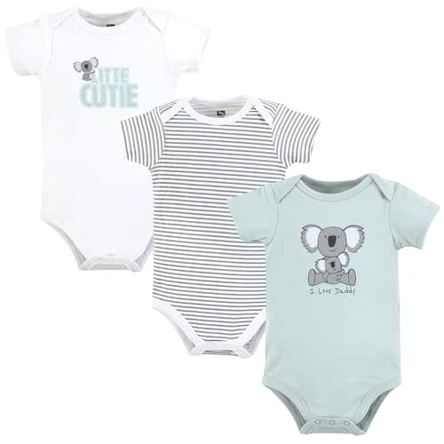 Hudson Baby unisex-baby Cotton Bodysuits 3-pack