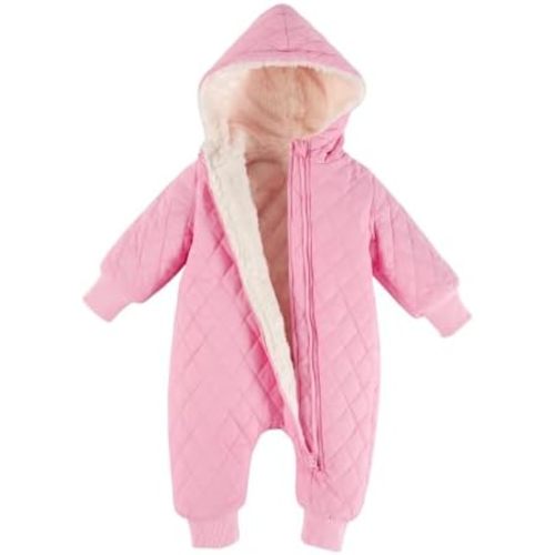 Toddler Snowsuit Baby Boys Fleece Lined Jumpsuit Infant Warm Coat 0-24M