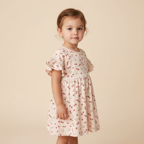 Organic Dolman Sleeve Dress - Cherry
