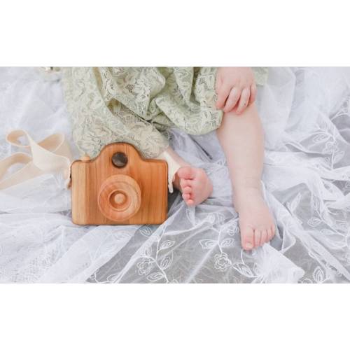 Wooden Toy Camera | Pretend Play Camera | Wood Camera | Pretend Photography Camera | Kids Toy Camera | Neutral Baby Gift