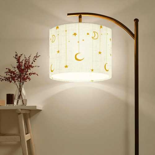 Star and Moon Nursery Light Celestial Baby Shower Gift New Mom Present Luna Floor Lamp Night Constellation Lighting Space Kid Room Decor