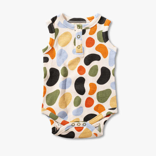 Unisex Organic Waffle Tank Bodysuit : Sapling Child