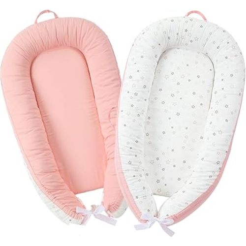 JOLLITO Baby Lounger for Newborn, Breathable Soft Baby for Baby 0-24 Months,Baby Play Mat, Portable Infant Lounger Baby Floor Seat for Home and Travel,Babies Essentials Gifts